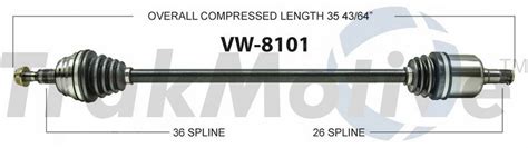 Vw Cv Axle Shaft Front Passenger Side Aftermarket Vw Surtrack