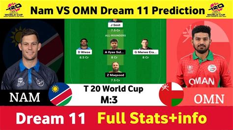 Nam Vs Omn Dream Prediction Nam Vs Omn Dream Team Nam Vs Omn