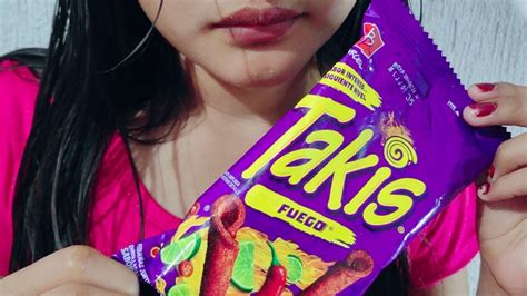 ASMR Comiendo Takis Fuego con Limón Takis Picantes asmr en Español