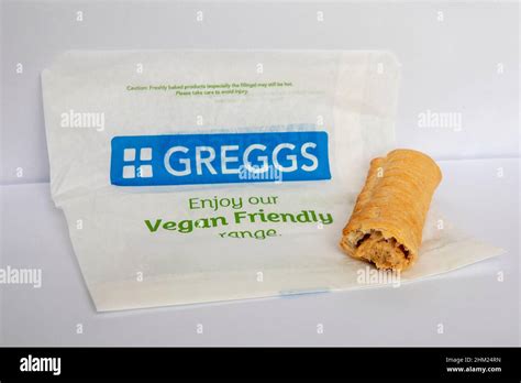 Leeds Uk 28 January 2022 Greggs Vegan Sausage Roll Stock Photo Alamy