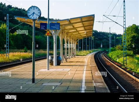 Platform Shelter At Neuzelle Station Brandenburg Germany Stock Photo