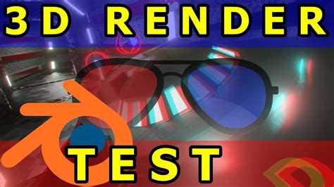 3d Anaglyph Render Test Blue Red Glasses Blender Youtube