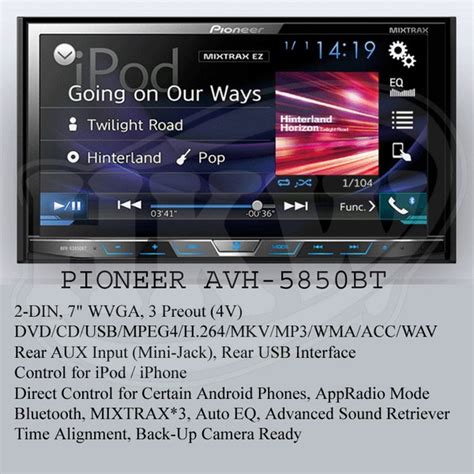 Jual HEAD UNIT DOUBLE DIN PIONEER AVH 5850 BT OTO Di Lapak Oto Trade