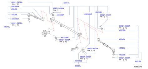 Nissan PickUp Rod Side R Tie Rod Kit ENGINE STRG PWR 48510 61G25