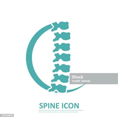 Vector Menselijke Wervelkolom Icon Silhouet Stockvectorkunst En Meer