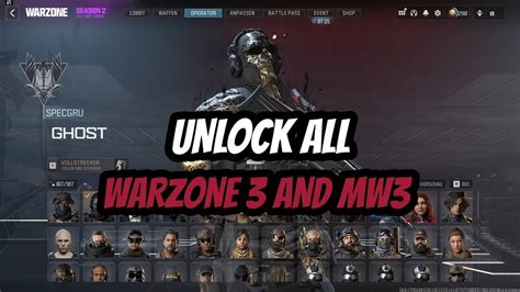 COD MW3 UNLOCK ALL TOOL WARZONE 3 UNLOCK ALL CAMOS OPERATORS SKINS