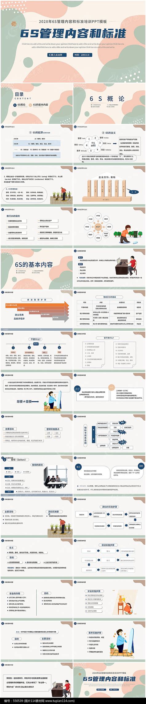 小清新企业培训6s管理内容和标准ppt图片114