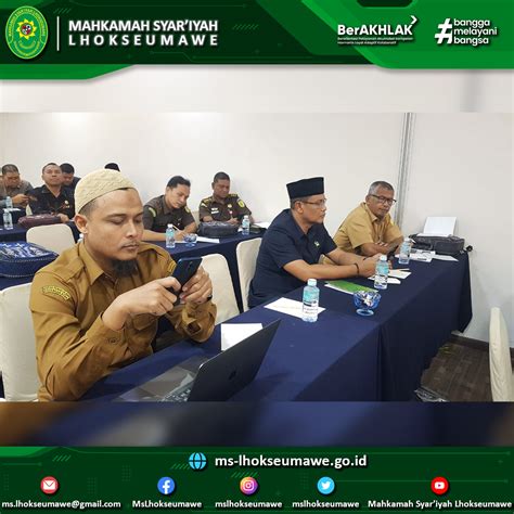 Ketua MS Lhokseumawe Hadiri Undangan Rapat Evaluasi Pelaksanaan Syariat