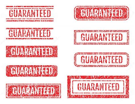 Guaranteed Word Rubber Stamps Grunge Style Set Stock Vector Illustration Of Safe Satisfaction