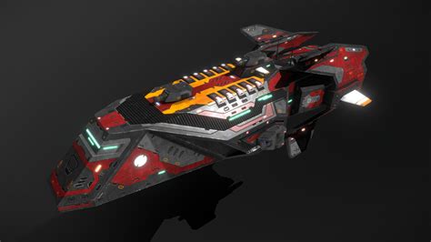 Scifi Frigate Strider Buy Royalty Free 3D Model By MSGDI Cc6dc49