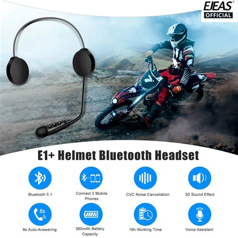 Ejeas E Auriculares Bluetooth Para Casco De Motocicleta Auriculares