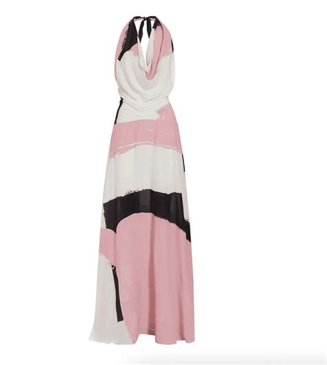 Jenn Fesslers Pink And Black Maxi Dress