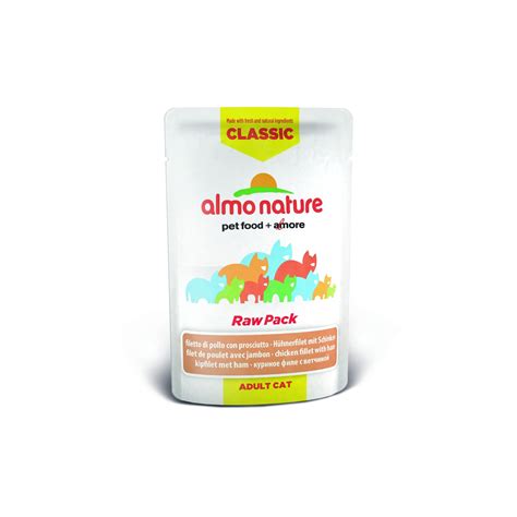 Almo Nature Паучи 75% мяса для Кошек "Куриное Филе с Ветчиной" (Classic ...