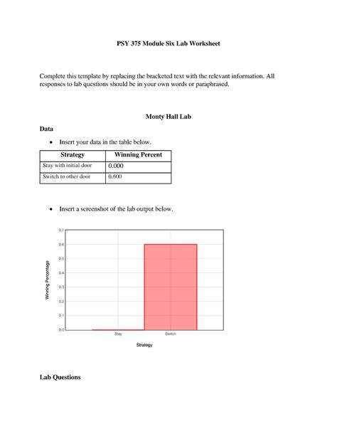 Psy Module Six Lab Worksheet Psy Module Six Lab Worksheet