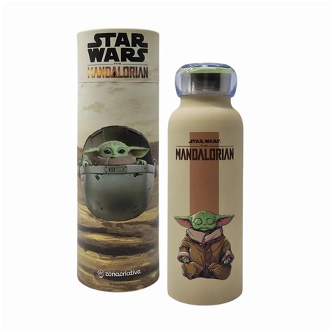 Garrafa Bubble Modelo The Mandalorian 500ml Em Inox Ref 10072741