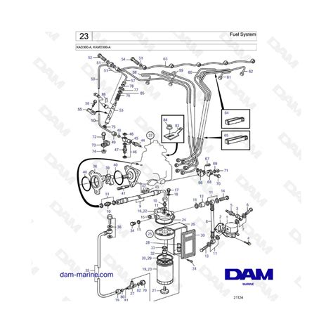 Volvo Penta KAD300 A KAMD300 A Fuel System DAM Marine