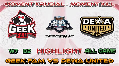 HIGHLIGHTS GEEK FAM VS DEWA UNITED GAME 1 2 REGULAR SEASON MINGGU