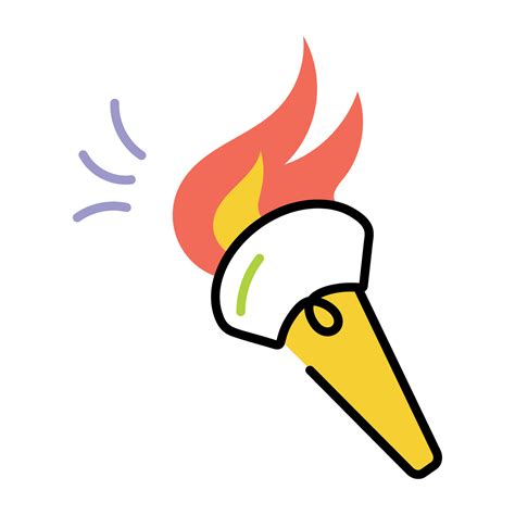 Trendy Fire Torch Vector Art At Vecteezy