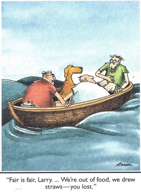 A Cartoon Depicting Two Men In A Boat With A Dog