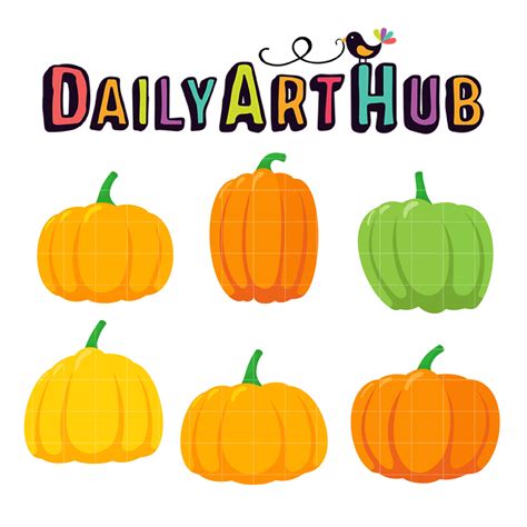 Pumpkin Colors Clip Art Set – Daily Art Hub // Graphics, Alphabets & SVG