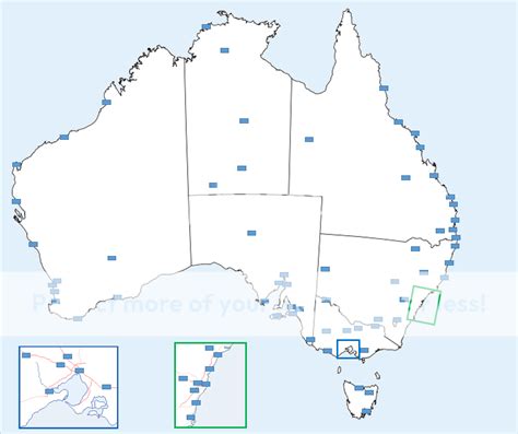 Australia Challenge Hard Place Cities On A Map Quiz By