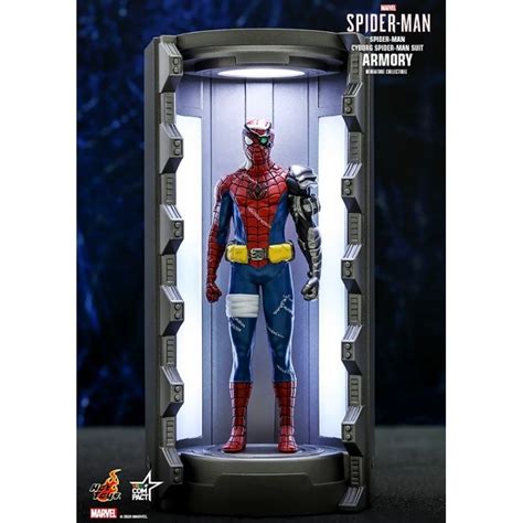 Hot Toys Marvel Spiderman Armory Miniature Collectible Cyborg Spiderman Shopee Philippines