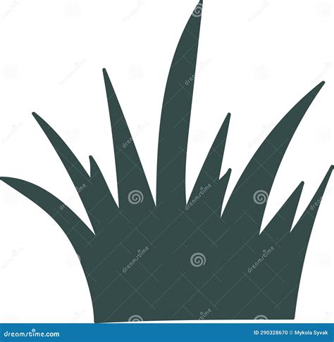 Bush Plant Silhouette stock vector. Illustration of floral - 290328670