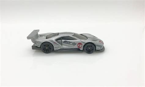 Hot Wheels Silver Ford GT Race Car Ford Gt Hot Wheels Race Cars