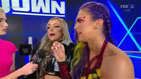 Wwe Ronda Rousey Shayna Baszler Liv Morgan And Tegan Nox Backstage 12 9