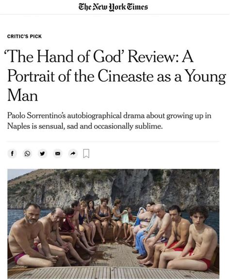 La Recensione Del New York Times Di E Stata La Mano Di Dio Di Paolo