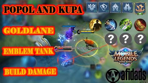 Popol And Kupa Goldlane Emblem Tank Build Damage Mlbb Mobile