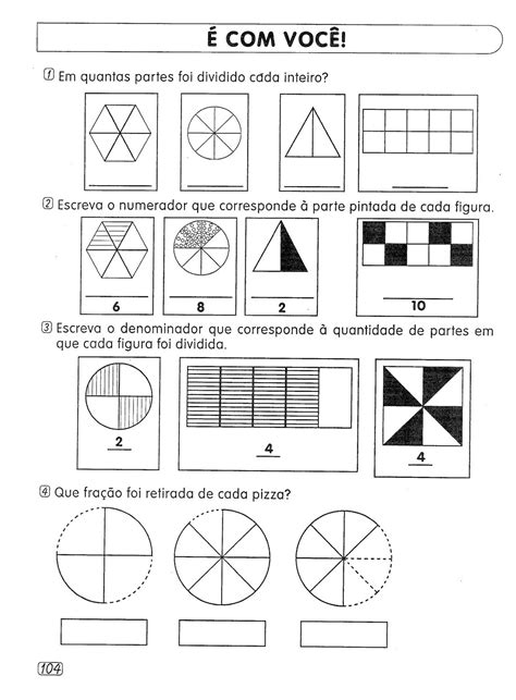 Fração Atividades 4 Ano Librain