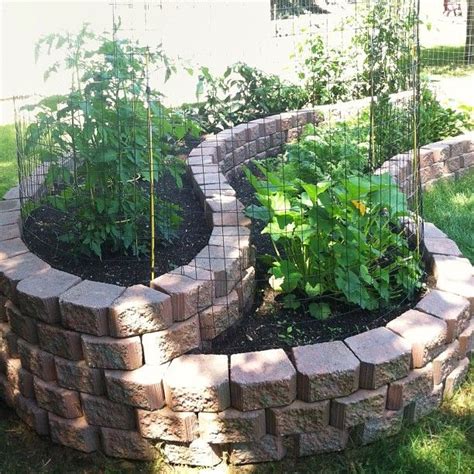 Beautiful Curved Raised Bed Garden With Bricks Building A Raised