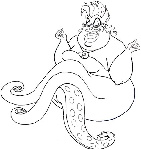 How Draw Ursula The Sea Witch from The Little Mermaid Step by Step ...