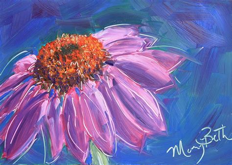 Purple Cone Painting By Mary Beth Harrison Fine Art America