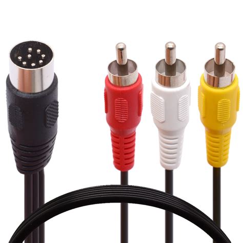 Cable DIN De 8 Pines A 3 RCA Enchufe Macho DIN De 8 Pines A 3 RCA 3