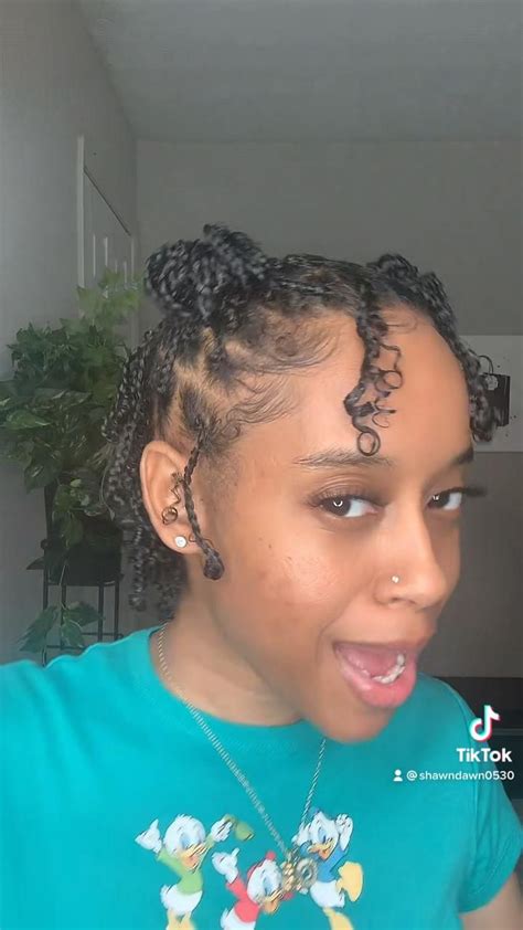 Tik Tok Trending Hairstyle On Short Awkward Length Natural Hair Video