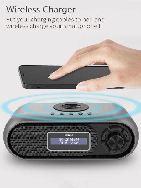 China Wireless Charging Dab Fm Clock Radio Speaker Dab Digital Radio With Display On Global