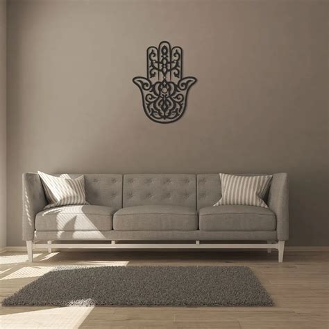 Hand Of Fatima Hamsa Islamic Metal Wall Decor Boutique Ottoman