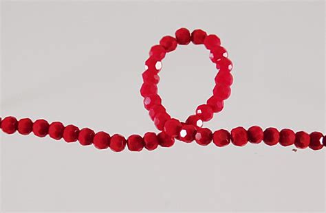 Red Faceted 3mm Round Beads String Beads And More