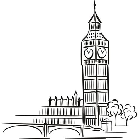 Big Ben Outline Clipart Best