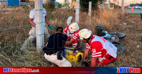 Hoy Tamaulipas Accidente En Tamaulipas Motociclista Rebasa Por La