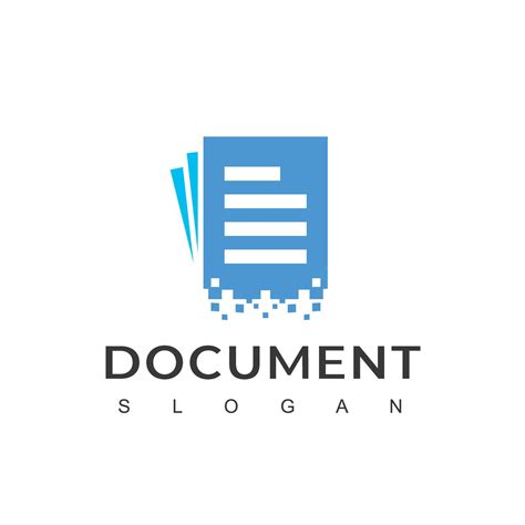 Document Logo Design Vector 7163747 Vector Art At Vecteezy