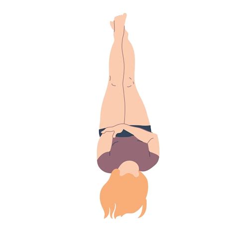 Premium Vector Blonde Woman Lying Legs Up Vector Illustration