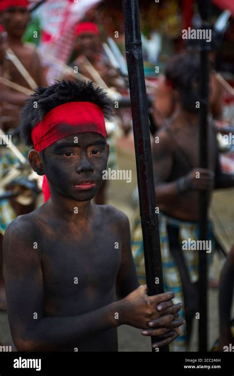 Philippines Panay Island Kalibo City Ati Atihan Festival Stock Photo