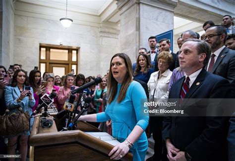 Sarah Huckabee Sanders Governor Of Arkansas Speaks While Unveiling