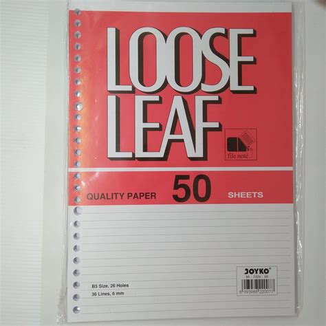 Jual Loose Leaf Joyko B5 7026 50 Sheets Shopee Indonesia