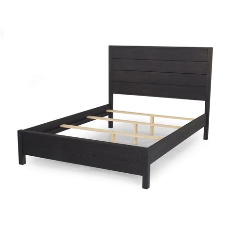 Grain Wood Furniture Montauk Solid Wood Bed Twin Size Farmhouse Black