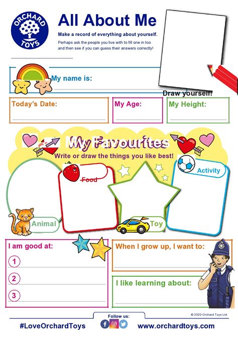 Printable All About Me Poster All About Me Template P