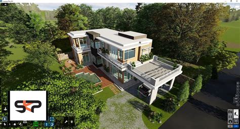 Villa C Sketchup Dwg Lumion Render Picture D Model Cgtrader